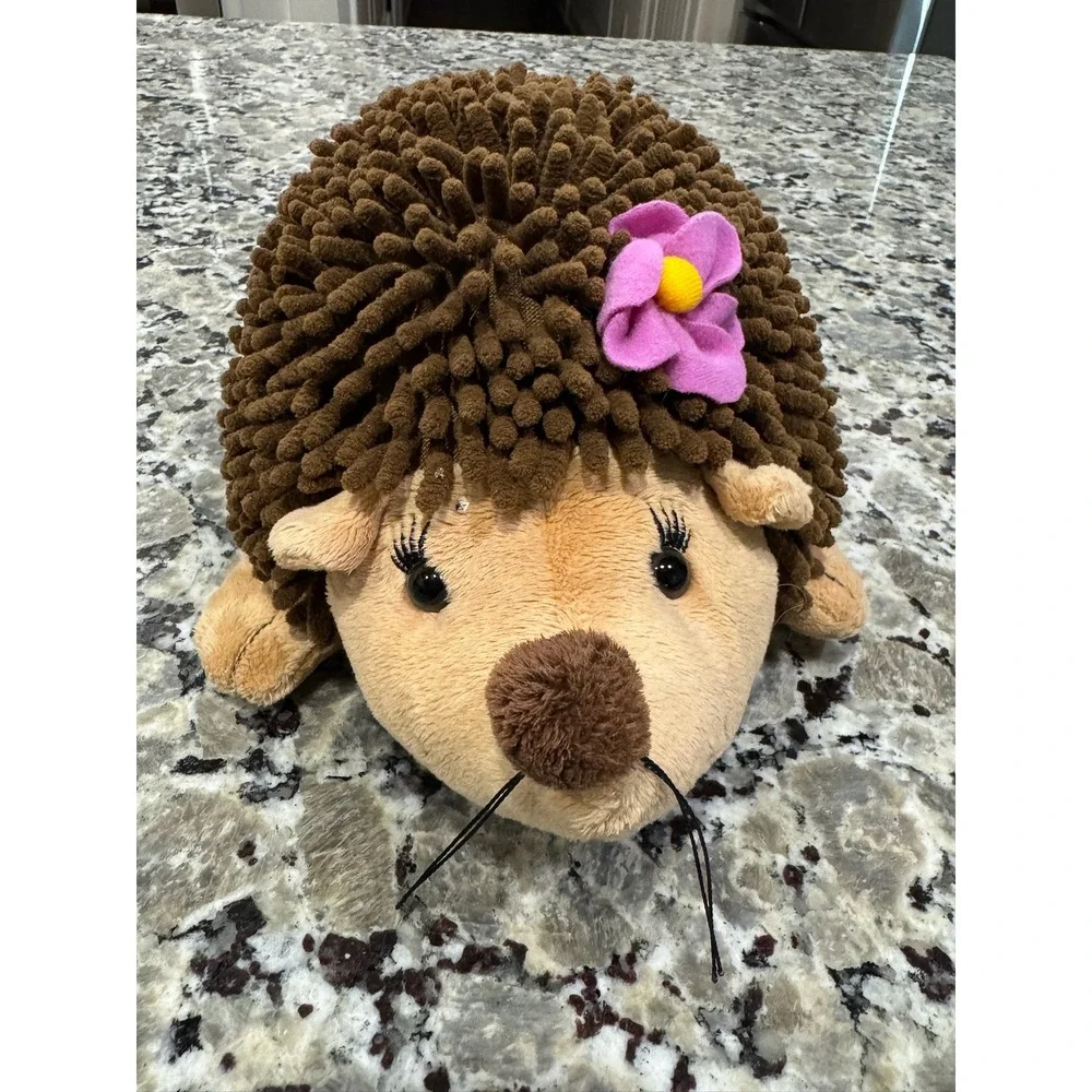 ABC Bakers Girl Scout Hedgehog Plush Brown Pink Flower 2015-2016 New England Toy
